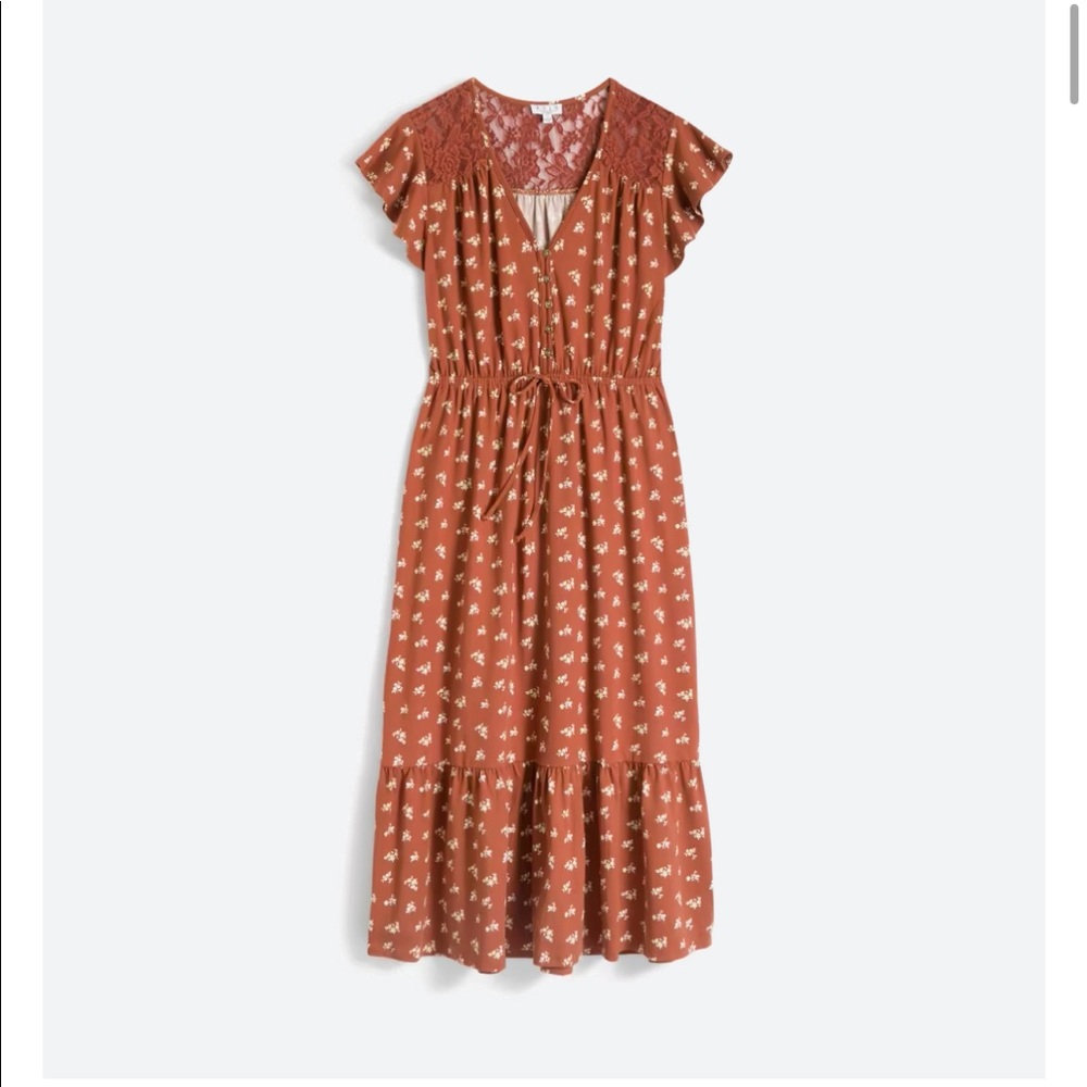 Stitch fix ALVN Studio Farrah knit lace midi dress sz small